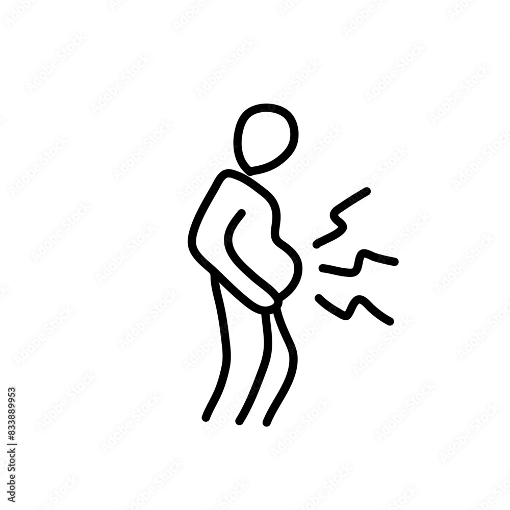 Flatulence and Indigestion Icon Flatulence and Indigestion Icon
