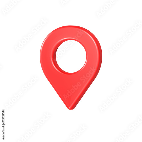 Free Download pin location icon 3d red color - GFXLoad