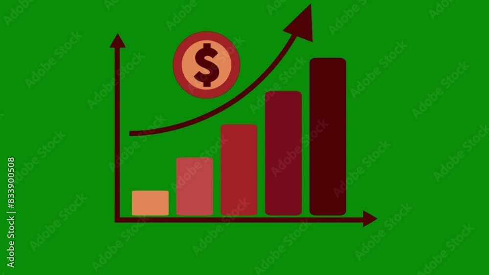 Upward success report arrow icon 2D line Animation rise on green and white screen background finance Business infographic bar graph growing up Profit positive increase economic improvement chroma key Upward success report arrow icon 2D line Animation rise on green and white screen background finance Business infographic bar graph growing up Profit positive increase economic improvement chroma key