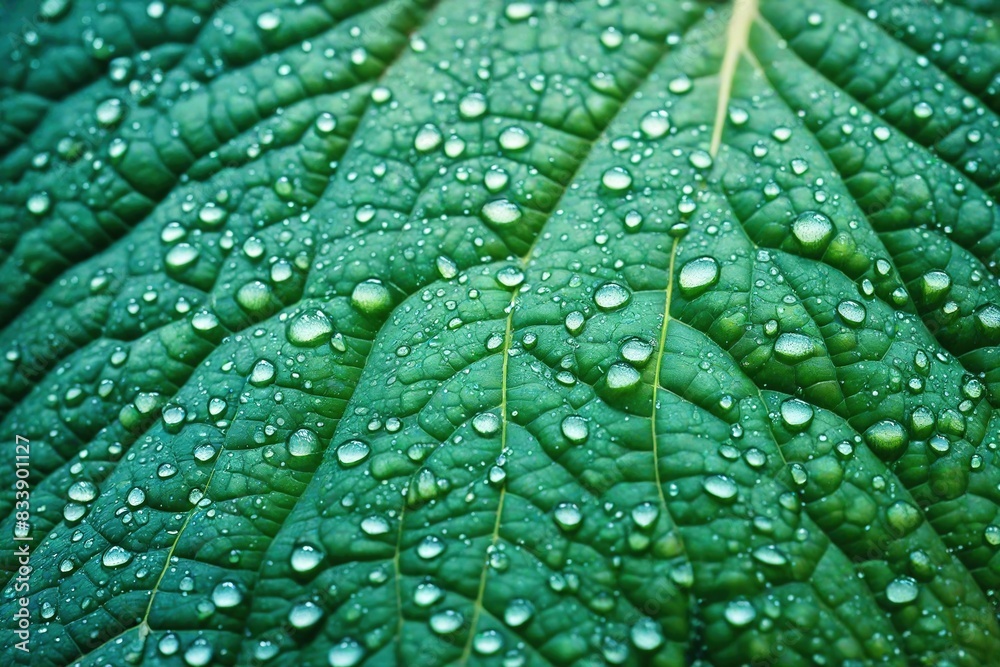 green leaf with water drops green leaf with water drops