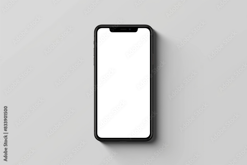 Modern smartphone with blank screen isolated Modern smartphone with blank screen isolated