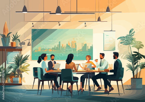 Business Brainstorming: Teamwork, Whiteboard, Sticky Notes - Diverse Professionals in Discussion, Training Workshop, Q&A Session