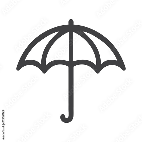 Umbrella icon. Weather accessory. Vector illustration