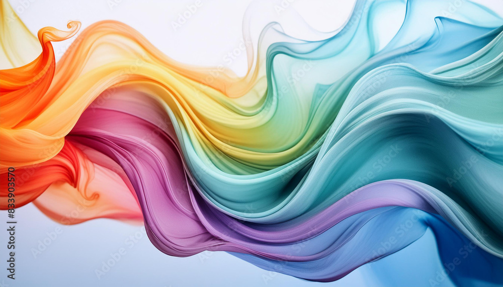 Fototapeta premium Abstract colorful wave on white background