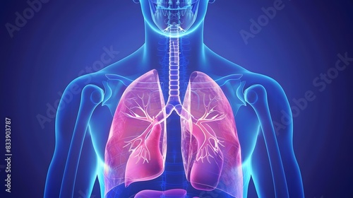 Visual of the human respirator Illustration photo