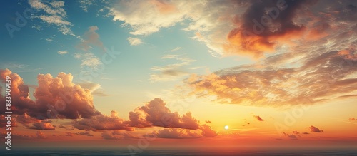 Scenic view of a sunset wit...