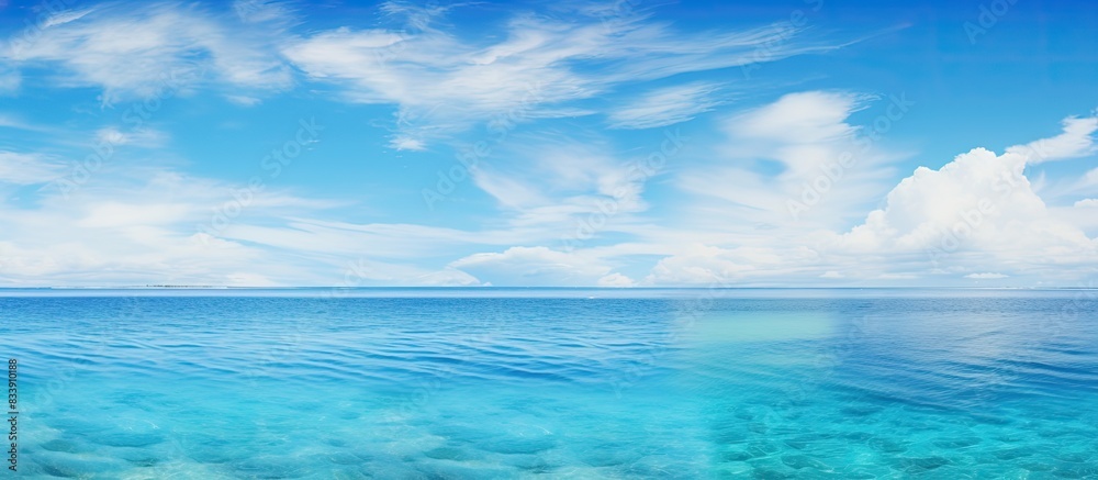 Saipan features deep blue waters, creating a scenic backdrop with a copy space image. Saipan features deep blue waters, creating a scenic backdrop with a copy space image.