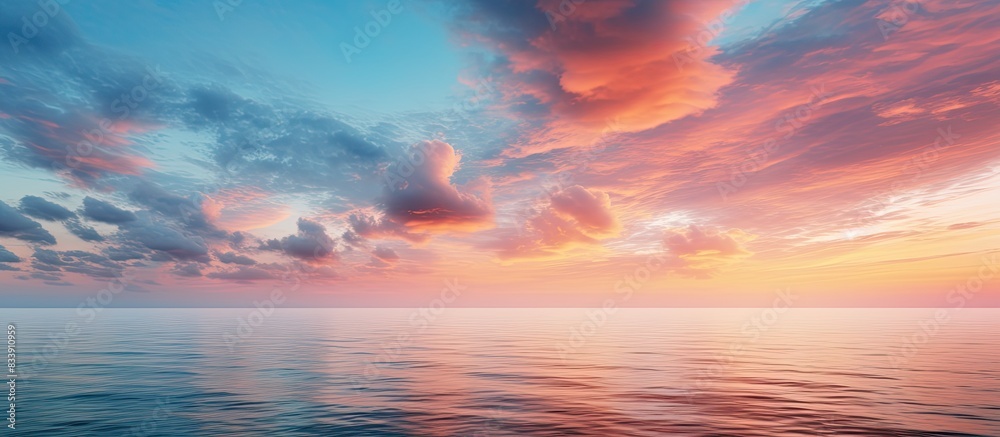 Beautiful morning sky with a sunrise over the sea, perfect for a copy space image. Beautiful morning sky with a sunrise over the sea, perfect for a copy space image.
