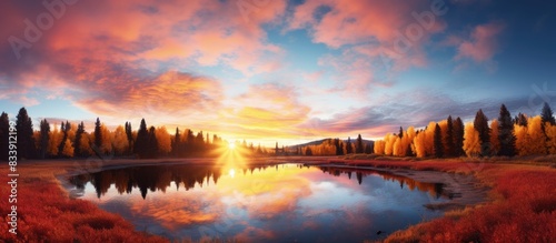 Vivid sunset with dramatic ...