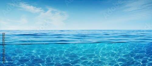 Tranquil blue sea surface b...