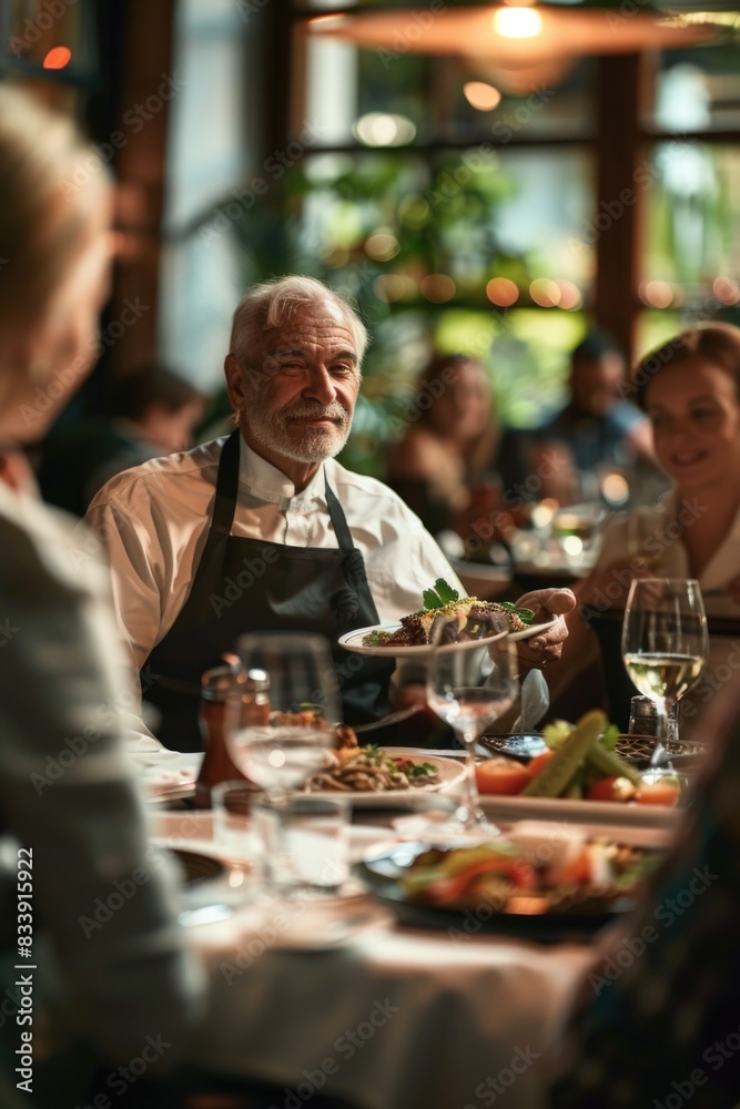 A group of people enjoying a meal together, possibly at a party or gathering