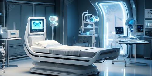 Innovations in healthcare technology improve patient care efficiency and cost-effectiveness. Concept Healthcare Technology, Patient Care, Efficiency, Cost-Effectiveness, Innovations