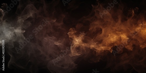 Gloomy flare isolated black background fire burn smoke flower floral shining photo