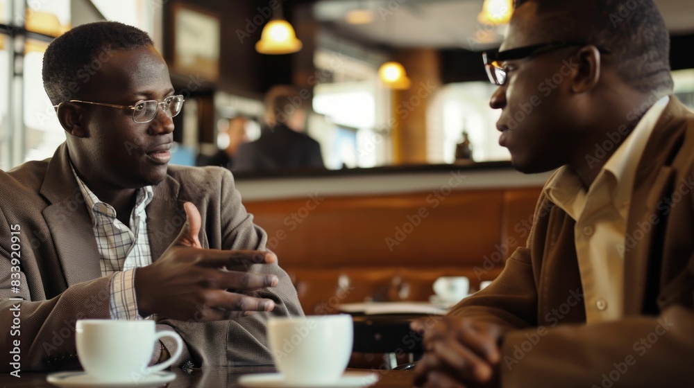 Guiding the Next Generation: Mentor Sharing Career Advice with Young Professional Over Coffee