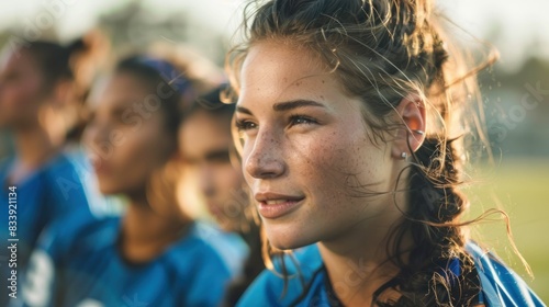 Empowering Female Athlete Motivating Teammates Pre-Game Inspiration