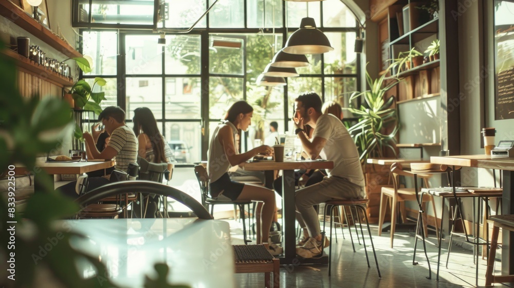 Diverse Group of Professionals Collaborating in Modern Coworking Space Diverse Group of Professionals Collaborating in Modern Coworking Space