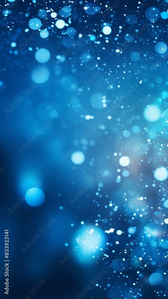 Glowing Blue Bokeh Background for Tech and Space Designs Generative AI