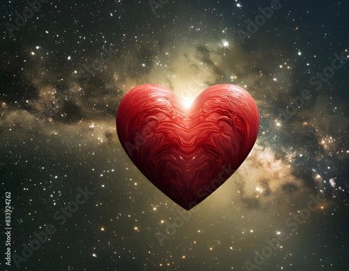 heart in the night sky