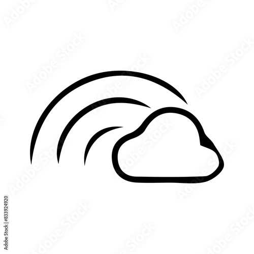 outline single icons related to weather. Clouds - Vector Stock Collection. Editable stroke icon. Vector illustration