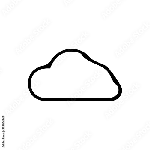 outline single icons related to weather. Clouds - Vector Stock Collection. Editable stroke icon. Vector illustration