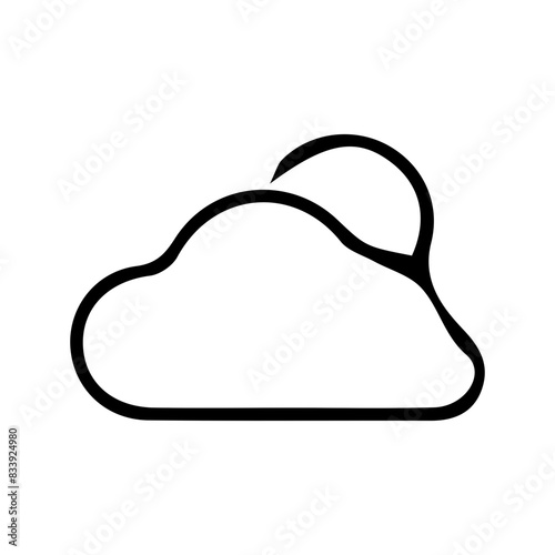 outline single icons Clouds - Vector Stock Collection. Editable stroke icon. Vector illustration