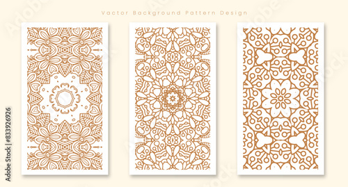 vector geometric flower shapes pattern background
