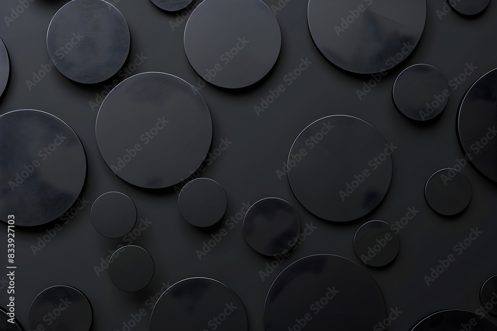 Black background with large round shapes, arranged in an orderly pattern in the style of
Black background with large round shapes, arranged in an orderly pattern in the style of
