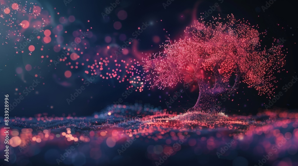 abstract digital tree backdrop, copy space, place for text abstract digital tree backdrop, copy space, place for text
