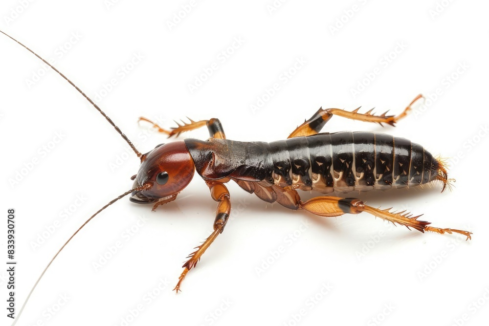 Earwig isolated on white background Earwig isolated on white background