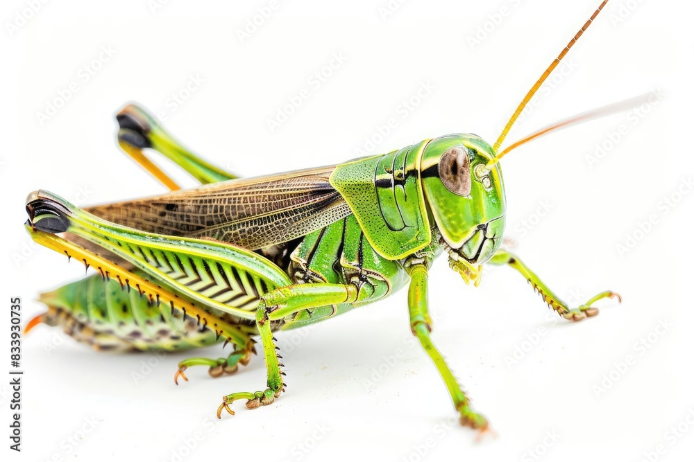 Fototapeta premium Grasshopper isolated on white background