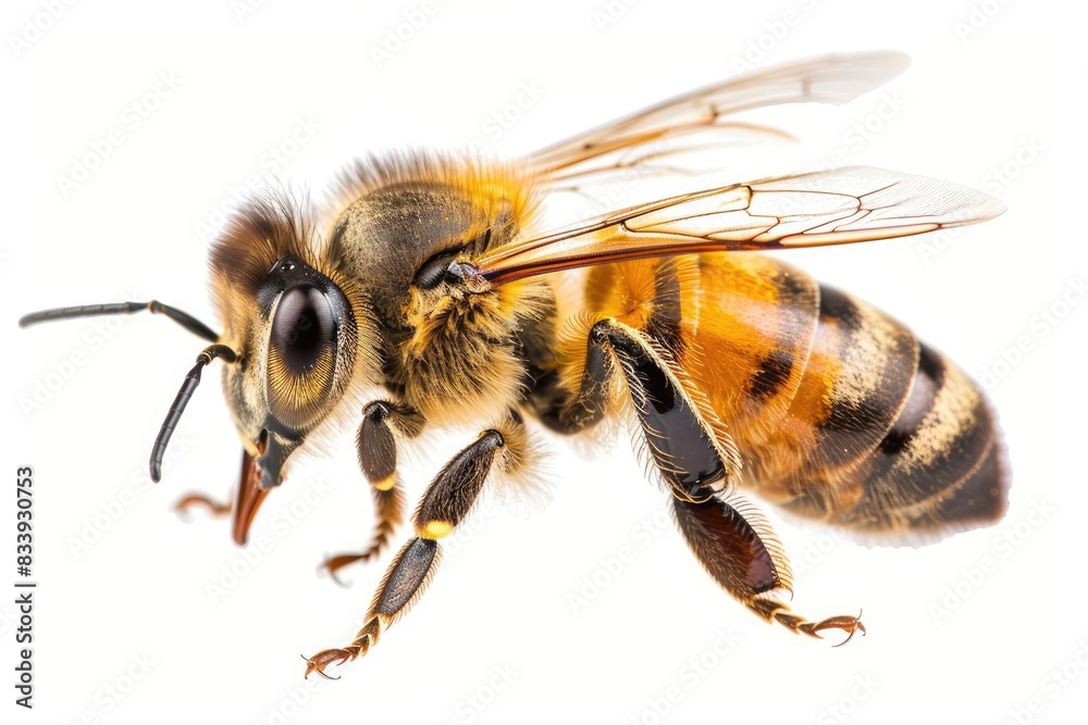 Honeybee isolated on white background Honeybee isolated on white background