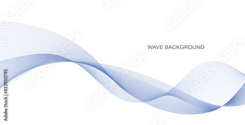 Vector abstract colorful flowing wave lines isolated on white background. Design element for technology, science, modern concept.