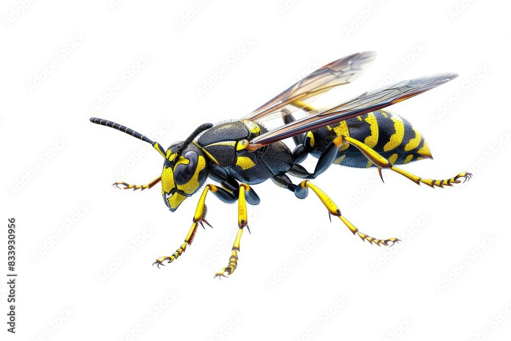 Wasp isolated on white background Wasp isolated on white background