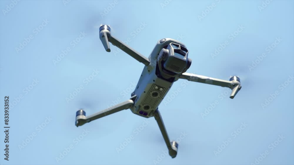 Drone in air. Drone flying. Drone in air. Drone flying.
