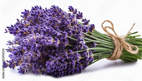 bunch of lavender isolated on transparent background cutout