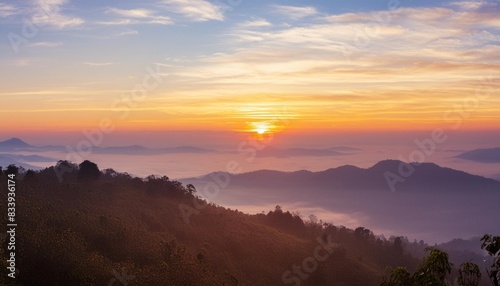 blurred sunrise background with colorful morning sky