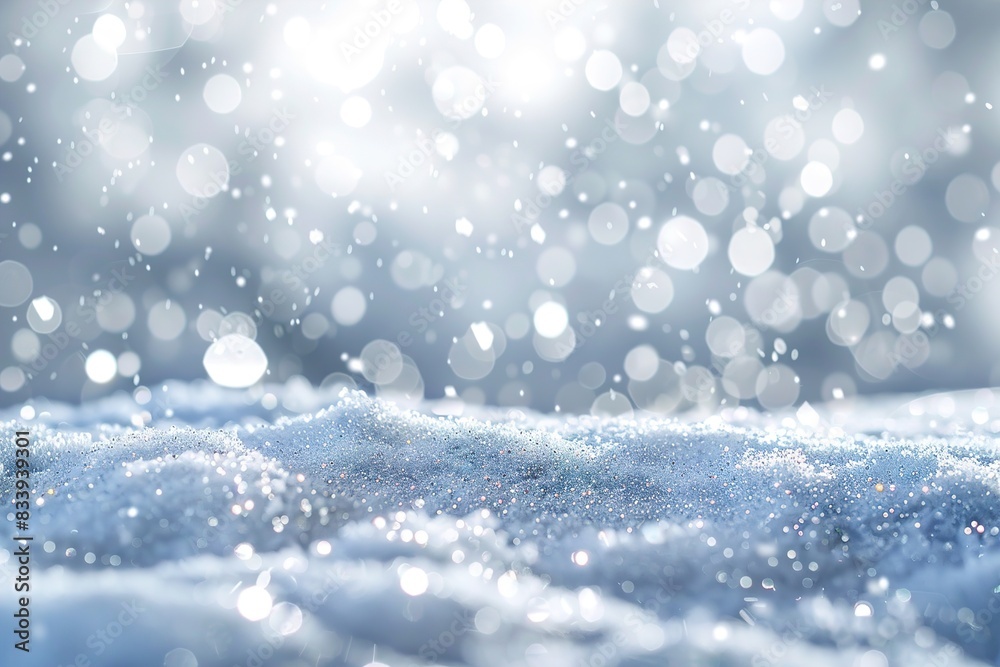 Christmas winter background with snow and blurred bokeh. Merry Christmas and Happy New Year card Christmas winter background with snow and blurred bokeh. Merry Christmas and Happy New Year card