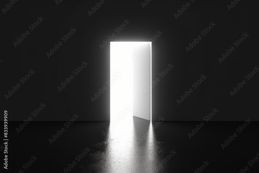 Open door emitting light possibilities growth achievements concept motivation learning skills knowledge heaven doors exit abstract simple background new ways entering leaving space imagination Open door emitting light possibilities growth achievements concept motivation learning skills knowledge heaven doors exit abstract simple background new ways entering leaving space imagination