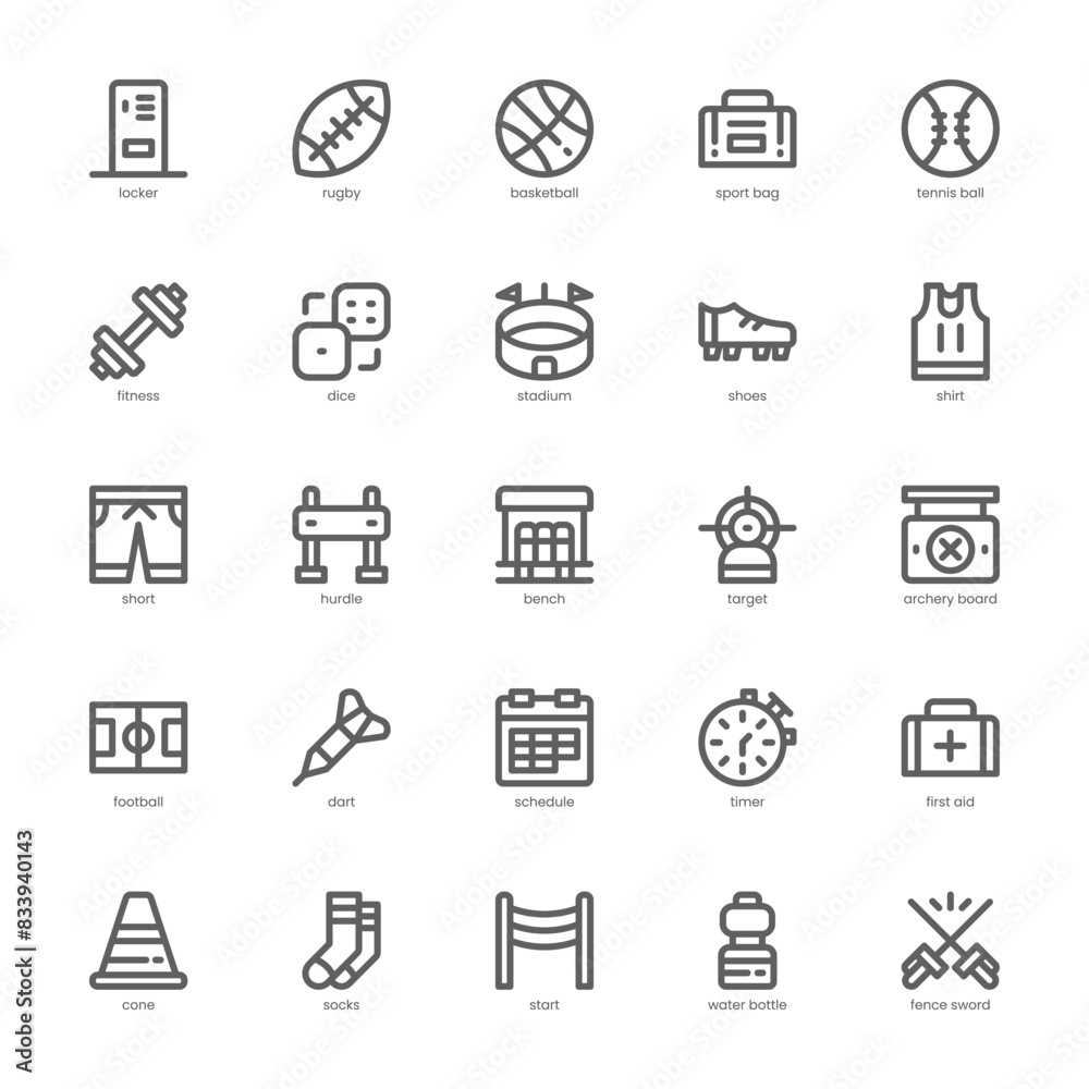 Sport and Game icon pack for your website, mobile, presentation, and logo design. Sport and Game icon line design. Vector graphics illustration and editable stroke. Sport and Game icon pack for your website, mobile, presentation, and logo design. Sport and Game icon line design. Vector graphics illustration and editable stroke.
