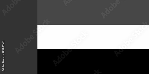 the United Arab Emirates flag original black and white photo