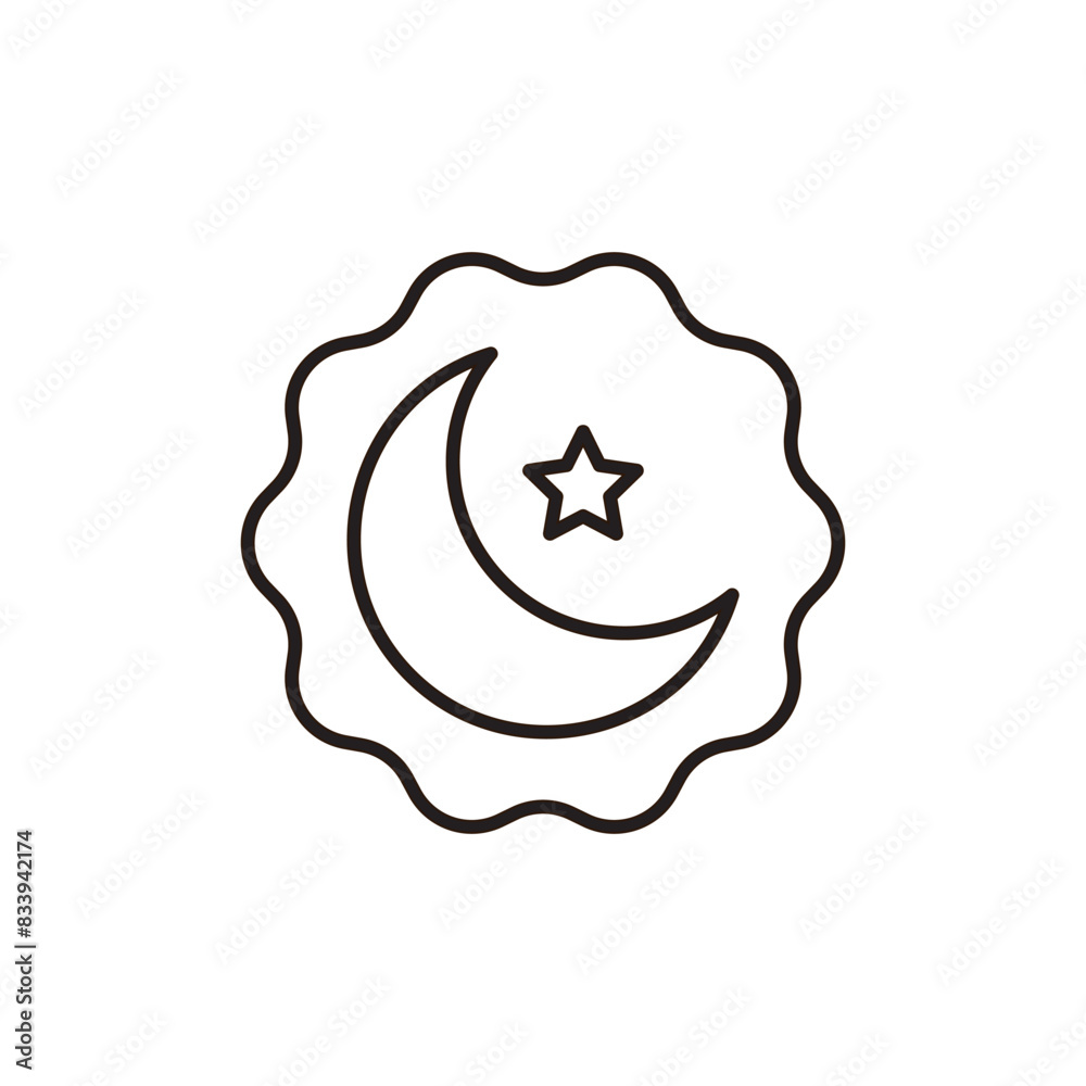 Islamic icon design with white background stock illustration Islamic icon design with white background stock illustration