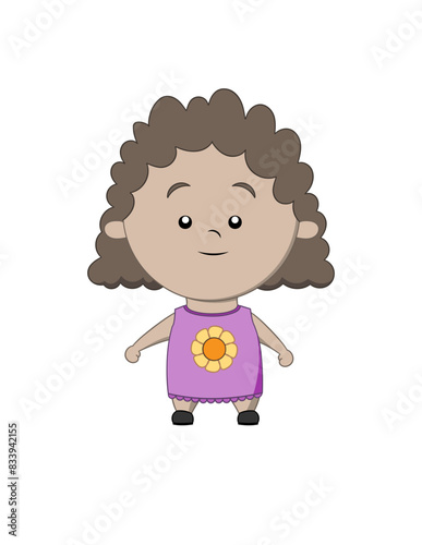 1-3 Year Old Girl Child Vector Artwork