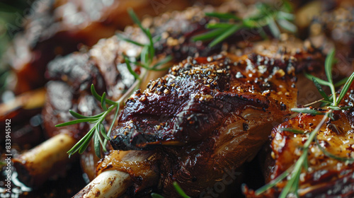 lamb roast closeup