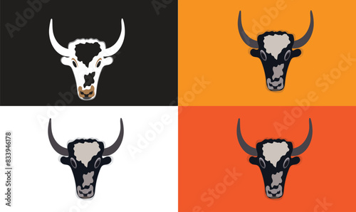 yak head, bull, yak icon, bull icon, yak vector icon, bull vector icon, yak, bull head, editable bull head, editable yak head,