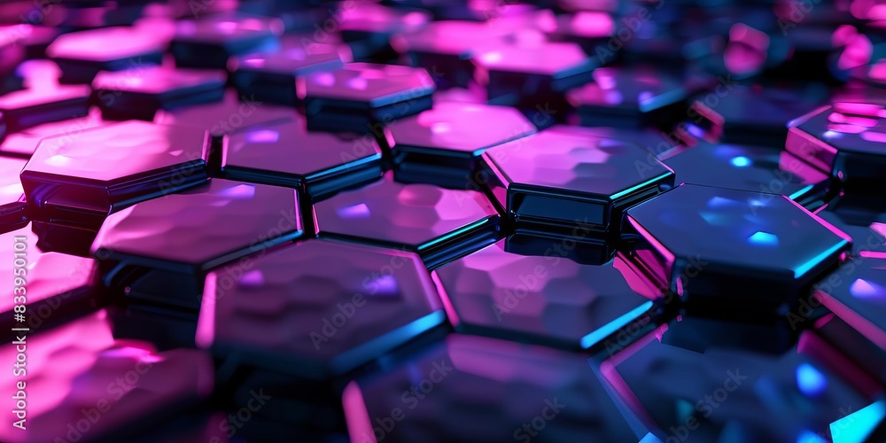 Neon Hexagonal Pattern with Blue and Pink
Neon Hexagonal Pattern with Blue and Pink