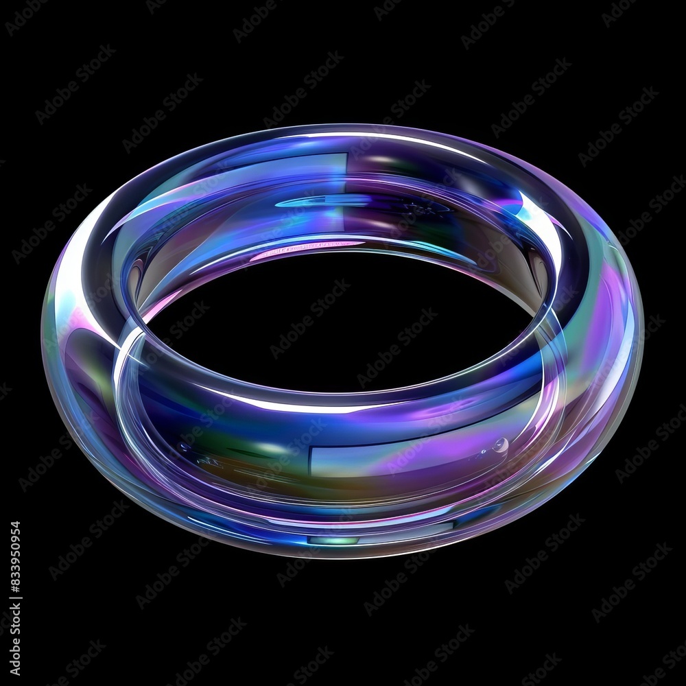 A vibrant, iridescent glass torus set against a black background, illustrating modern design and the interplay of light and color.
A vibrant, iridescent glass torus set against a black background, illustrating modern design and the interplay of light and color.