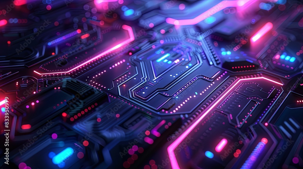 A close up of a circuit board with many small lights on it A close up of a circuit board with many small lights on it