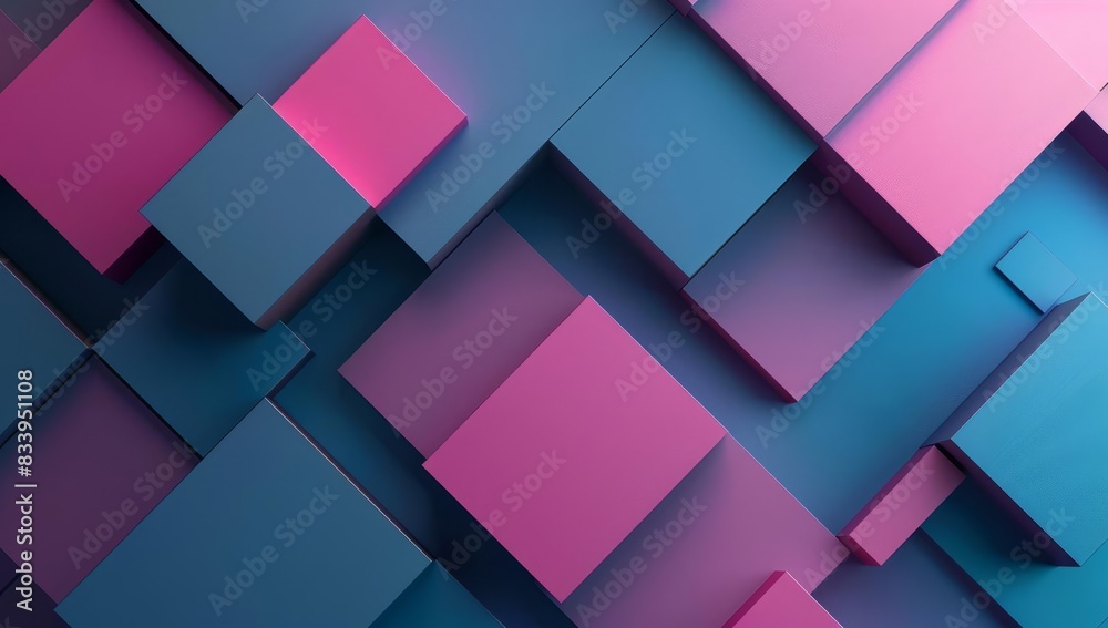 Abstract arrangement of geometric pink and blue cubes, illustrating modern design and creative expression with a vibrant color palette.
Abstract arrangement of geometric pink and blue cubes, illustrating modern design and creative expression with a vibrant color palette.
