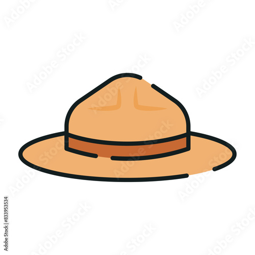 Isolated forest ranger hat icon Vector