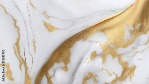 Luxurious white Carrara statuaries marble texture background. Calacatta glossy marble with golden streaks.  Luxury White Gold Marble texture background vector. Panoramic Marbling texture design.